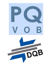 Bescheinigung über die erfolgreiche Durchführung eines Präqualifizierungsverfahrens nach PQ-VOB - Loebel Bau GmbH aus dem Vogtland